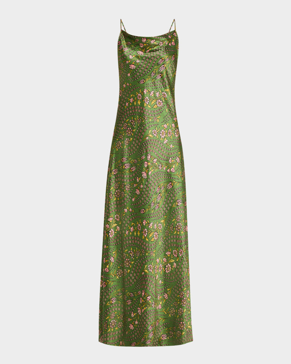 Madison Floral Silk Slip Dress